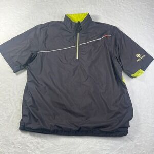 Sunice Jacket Mens L Gray Green Golf Pullover‎ Windbreaker 1/4 Zip Short Sleeve